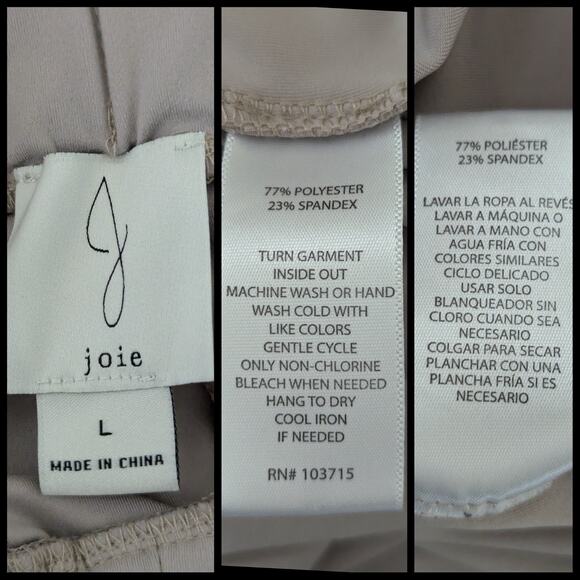 Joie Pull On Pants High Rise Stretch Drawstring Elastic Waist, Women's Large - Picture 6 of 6